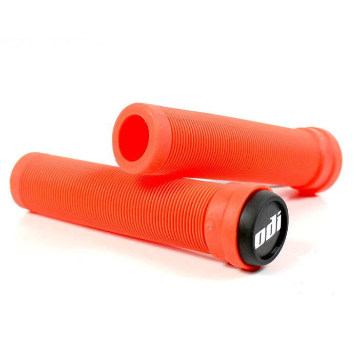 ODI Longneck Flangeless Soft Compound Grips ( Fire Red )