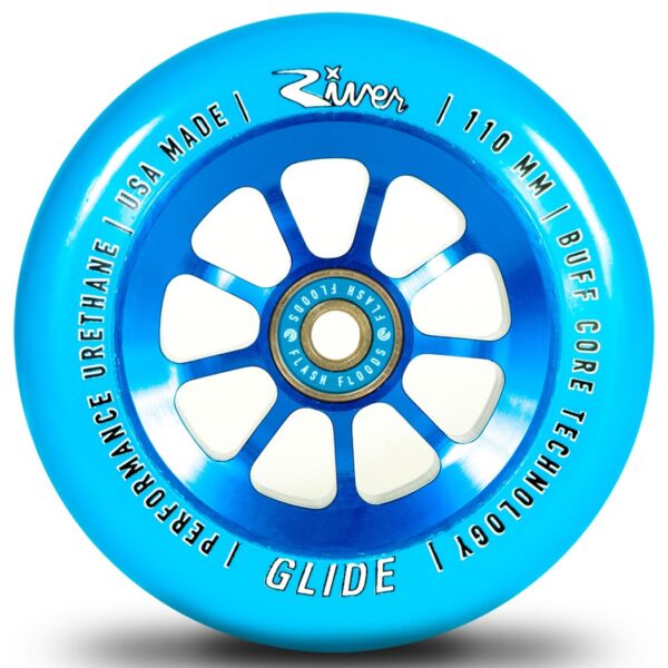 River Glides 110mm Scooter Wheels (Sapphire – Blue)