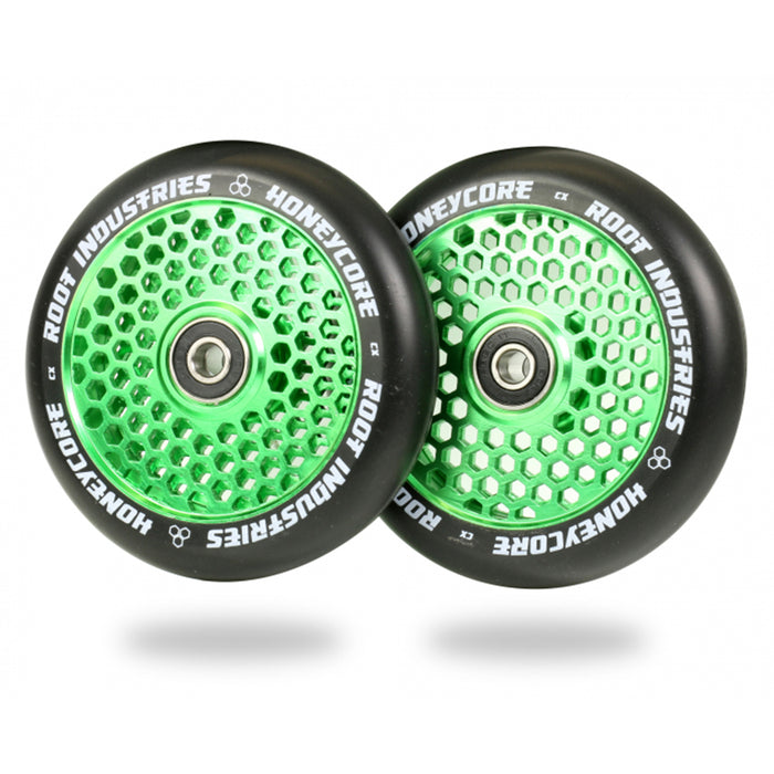 Root Industries 110mm HoneyCore Wheels (Black/Green)