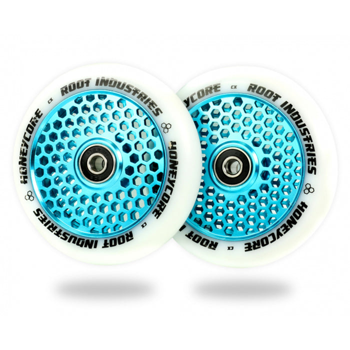 Root Industries 110mm HoneyCore Wheels (White/Blue)