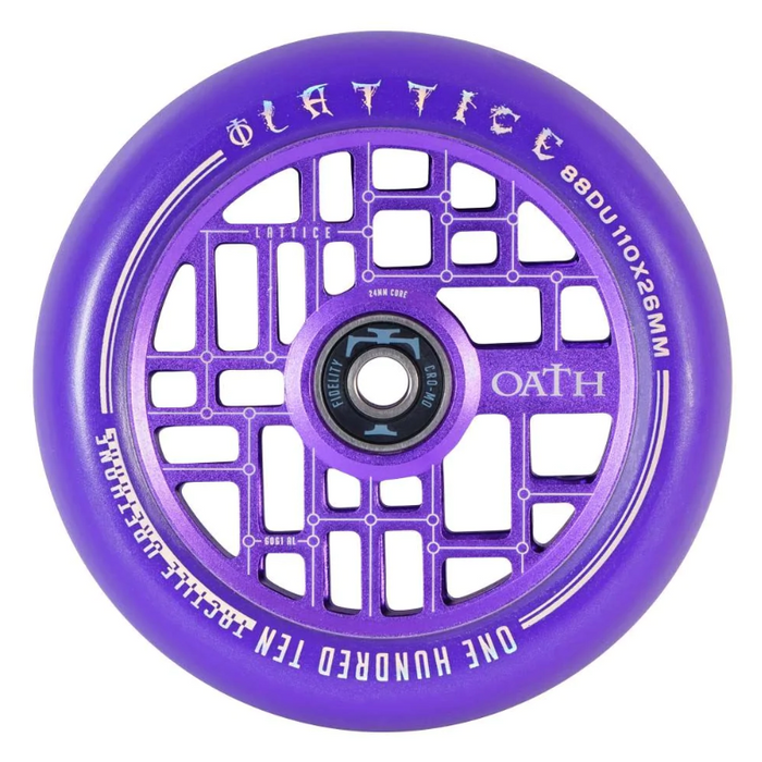 Oath Components Lattice 110mm Wheels (Purple)