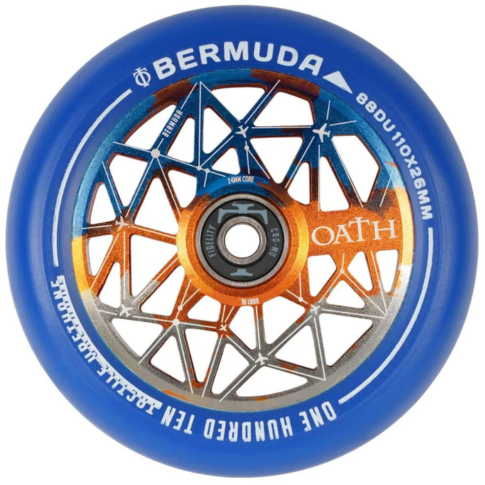 Oath Components Bermuda 110mm Wheels (Blue,Orange And Silver)