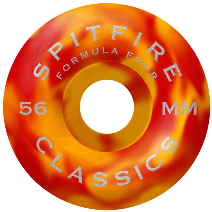 Spitfire Swirled Classic Red Orange F4 99D 56mm Skateboard Wheels