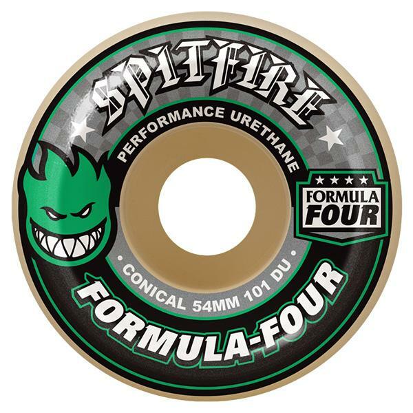 Spitfire Formula Four Conical Green Print 56mm 101a Skateboard Wheels