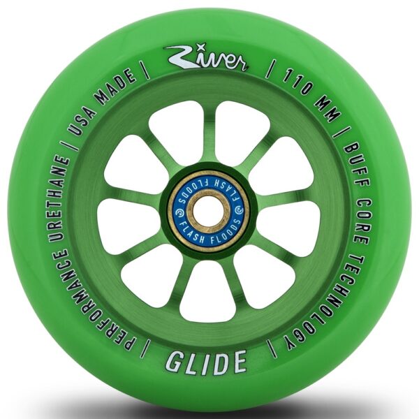 River Glides 110mm Scooter Wheels (Emerald – Green)