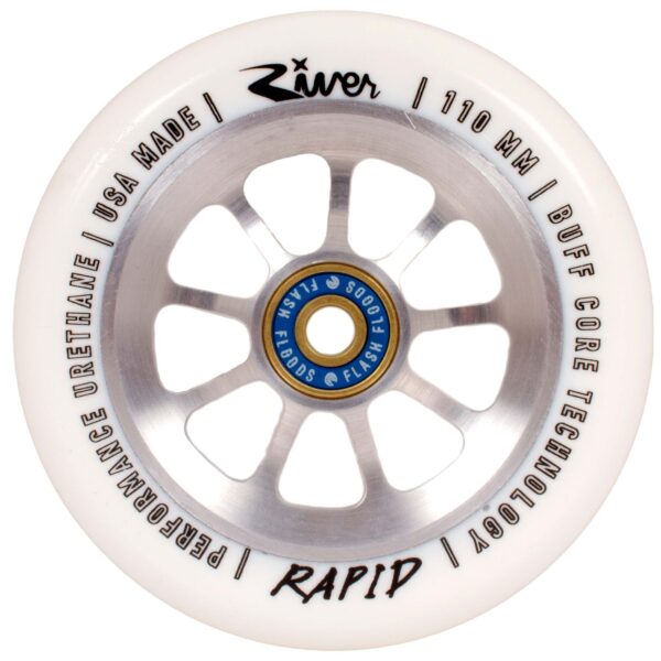 River Rapids 110mm Scooter Wheels (Blizzard – White/Raw)