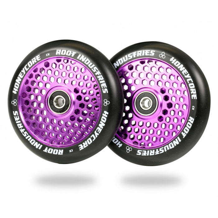 Root Industries 110mm HoneyCore Wheels (Black/Purple)