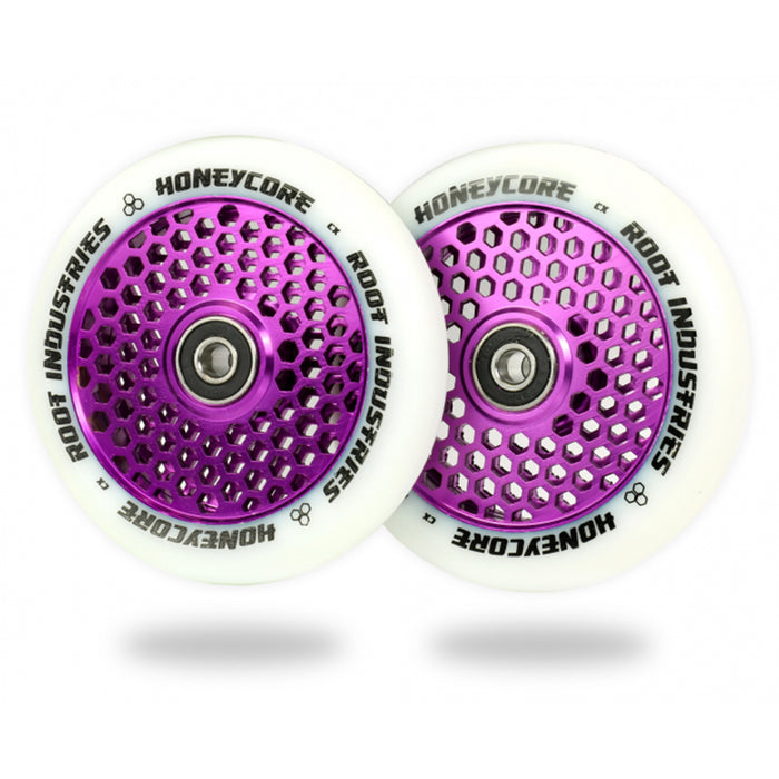 Root Industries 110mm HoneyCore Wheels (White/Purple)