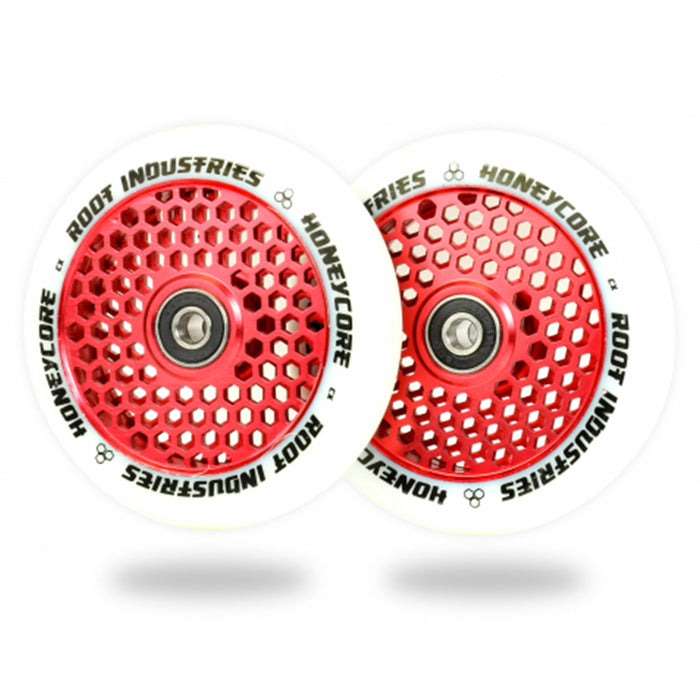 Root Industries 110mm HoneyCore Wheels (White/Red)