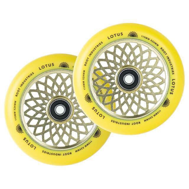 Root Industries 110mm Lotus Wheels (Yellow/Yellow)
