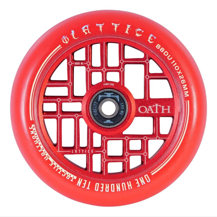 Oath Components Lattice 110mm Wheels (Red)