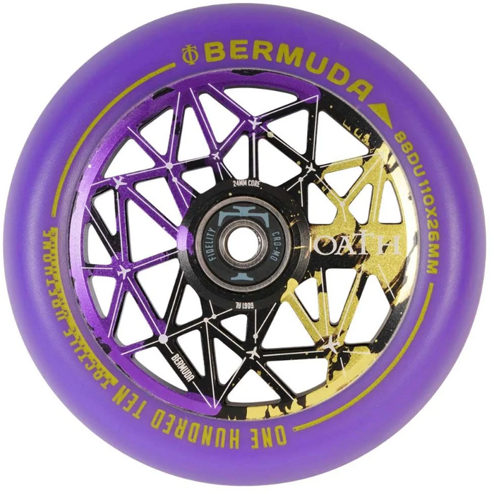 Oath Components Bermuda 110mm Wheels (Black,Purple And Gold)